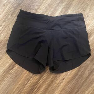 EUC Lululemon Speed Up Shorts 4” Black Size 4